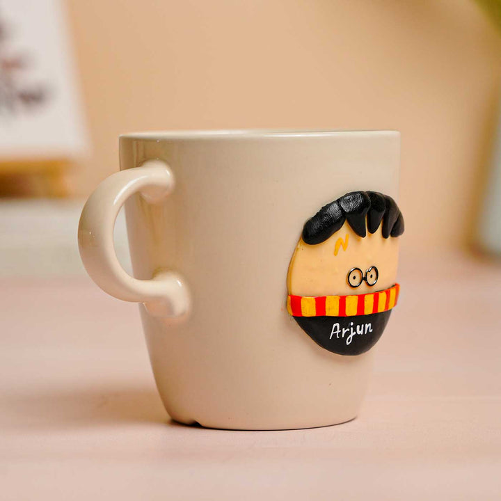 Personalized Hand-Painted Polymer Clay Harry Potter Theme Ceramic Mug