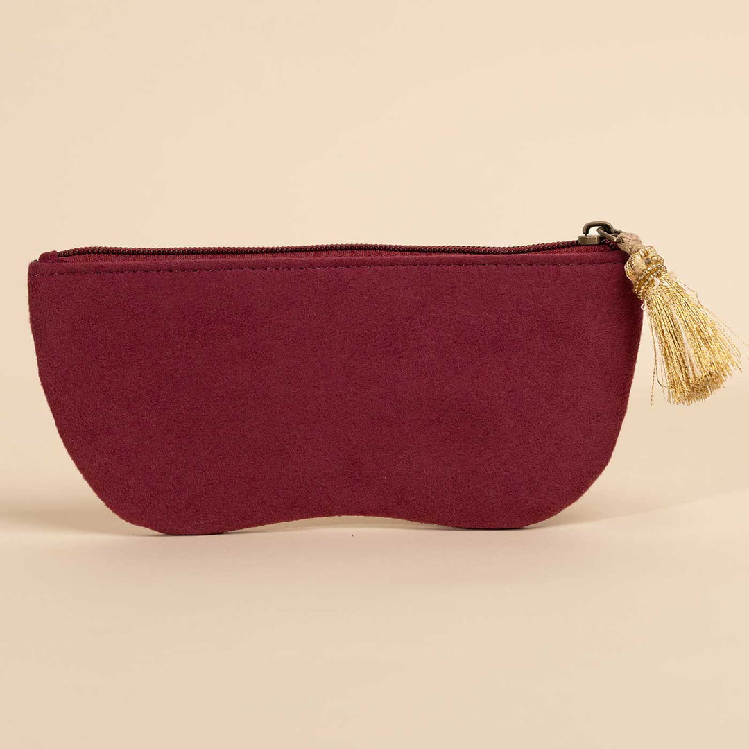 Handmade Embroidered Coolers Design Suede Sunglass Cover