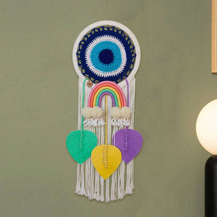 Handmade Macrame Evil Eye Theme Hanging