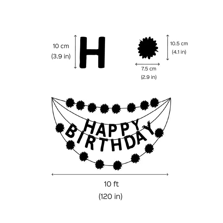 Eco-Friendly Daisy Design Happy Birthday Paper Bunting