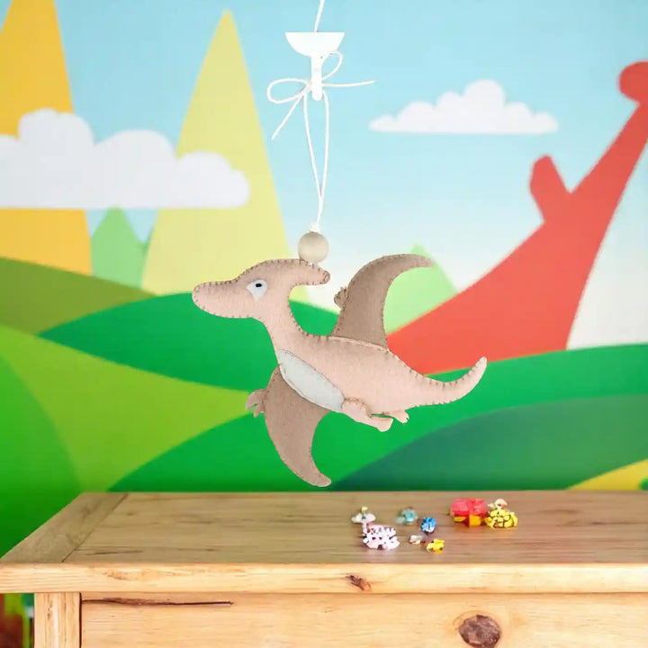 Handmade Pterosaur Dinosaur Felt Hanging For Kids