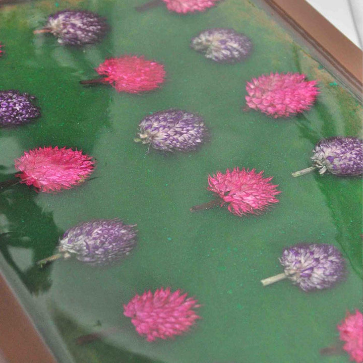 Personalized Pink And Purple Floral Wooden Trinket Box