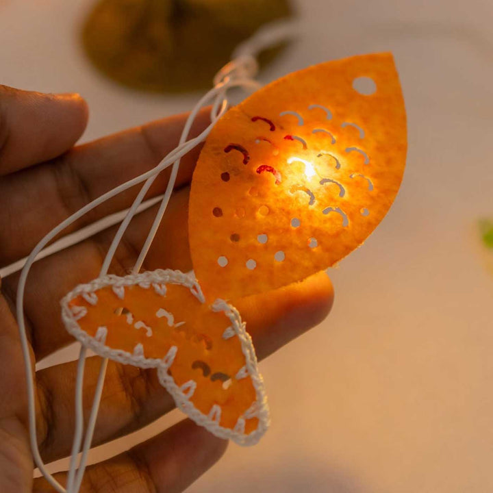 Handmade Crochet Colourful Fishes Design Felt Fairy Light