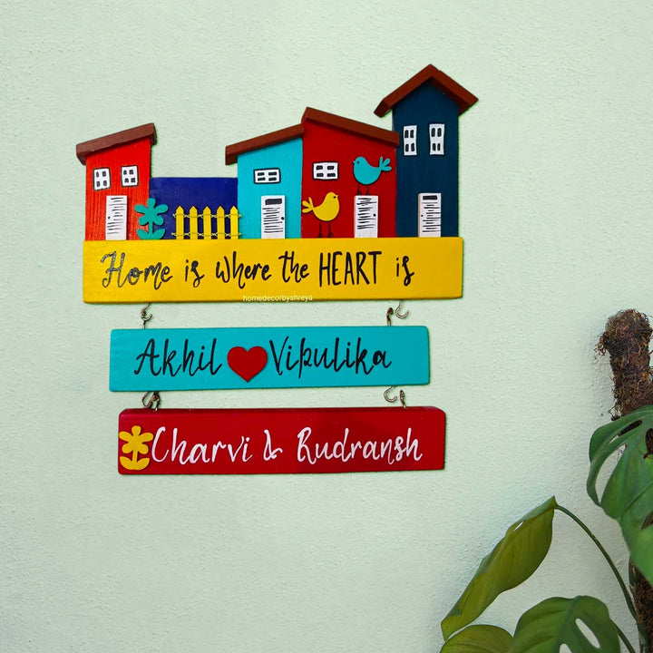 Personalized Hand-Painted Colony Theme Wooden Name Plate