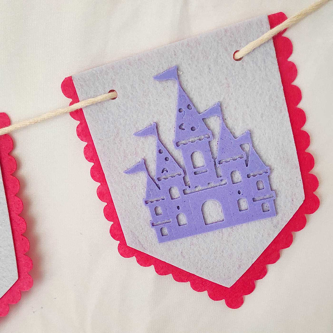 Handmade Princess Theme Felt Happy Birthday Banner