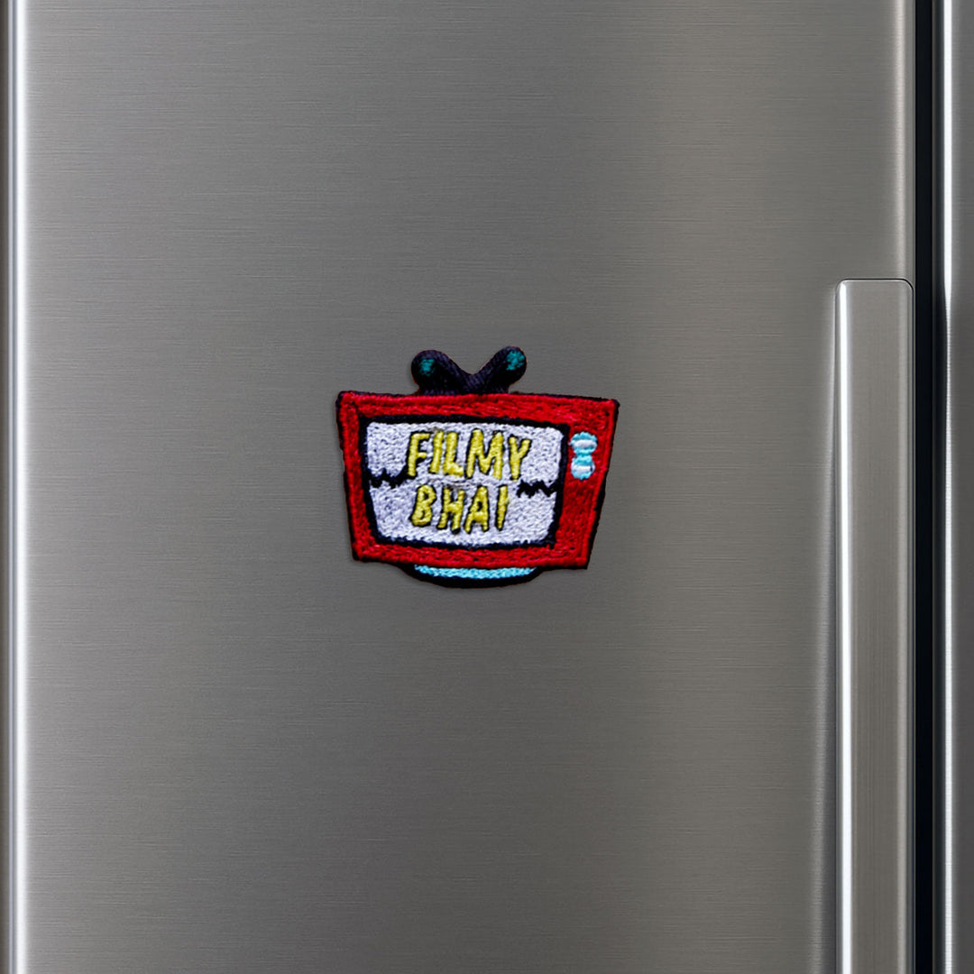 Handmade Filmy Bhai Pom Pom Felt Rakhi For Brother - Magnet on Refrigerator Door