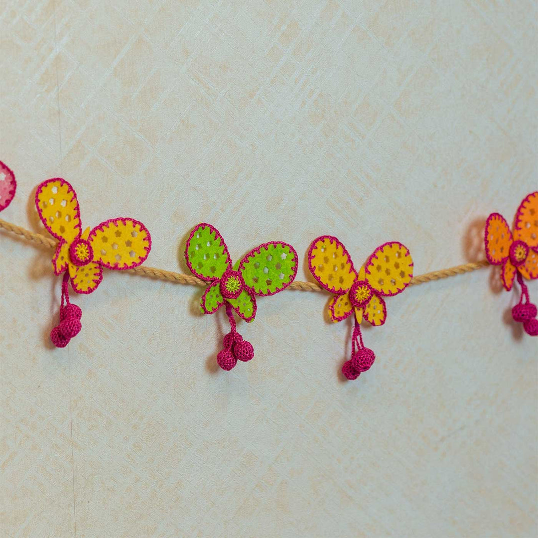 Handmade Crochet Colourful Buterflies Design Bunting