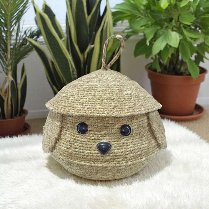 Handmade Coil Basketry Cute Matka Jute Baskets For Kids