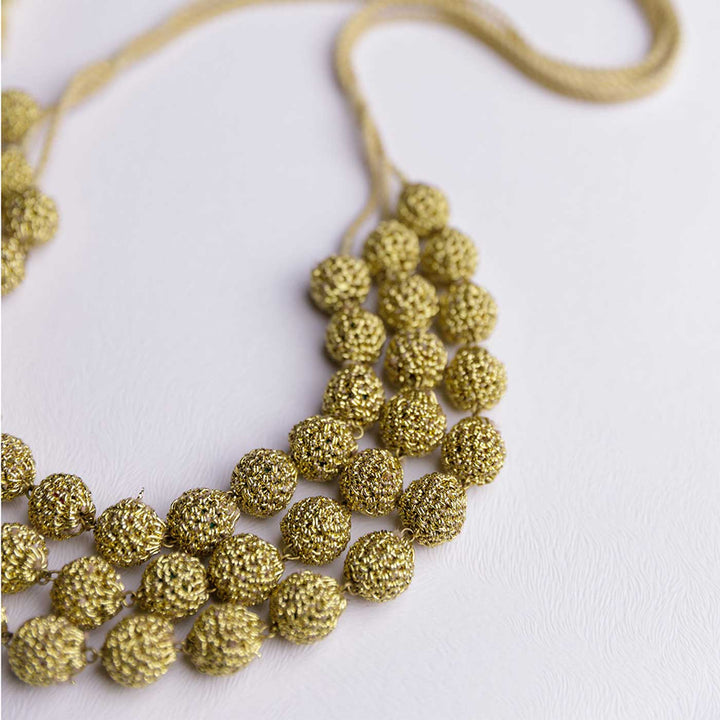 Handmade Crochet Gold Aadya Necklace