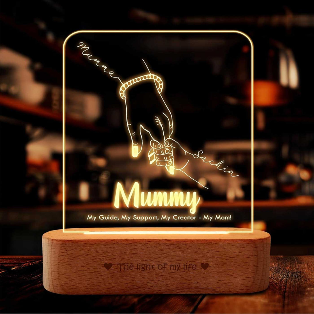 Personalized "Mummy" Engraved Acrylic Lamp For Mothers