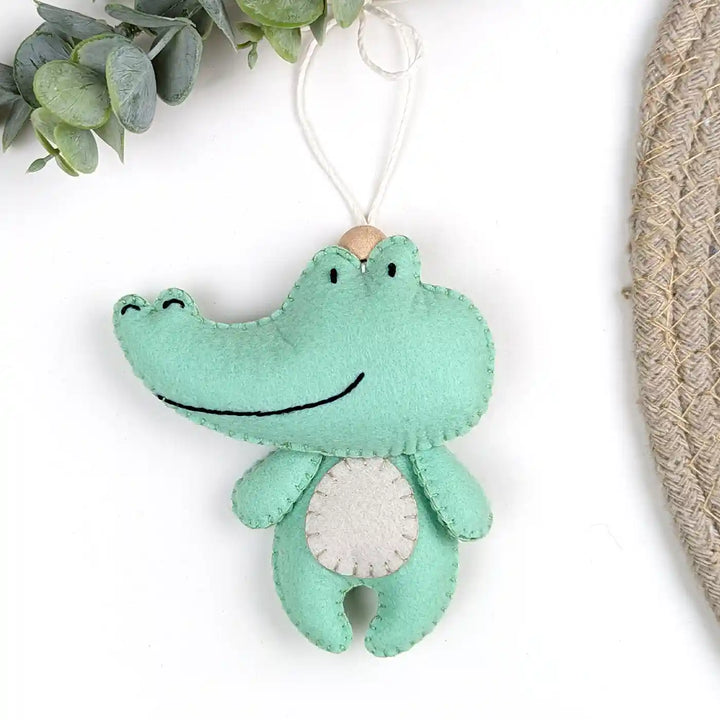 Handmade Crocodile Felt Hanging For Kids