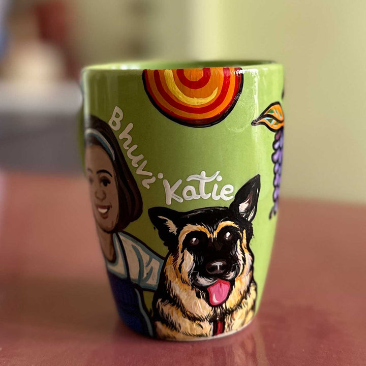 Photo Personalized Hand-Painted Pop Art Illustrated Caricature Mug | 300 ML