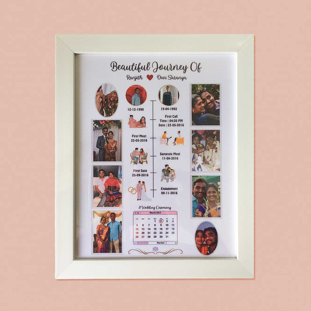 Photo Personalized Wooden Framed Decorative Plaque For Couples