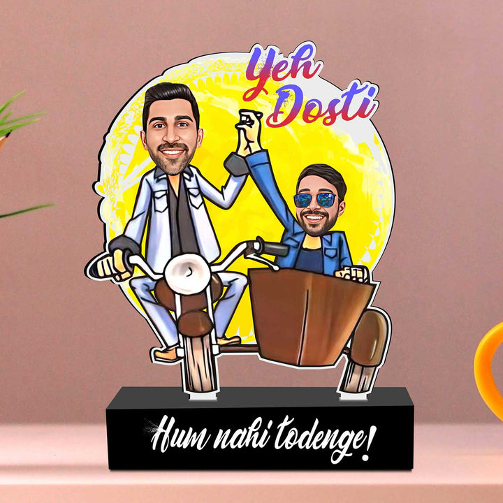 Photo Personalized Printed Ye Dosti Acrylic Caricature Cutout With Stand