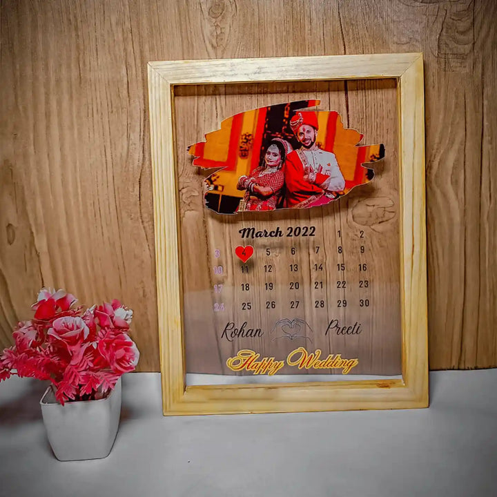 Photo Personalized Printed Calendar Theme Acrylic Decorative Plaque