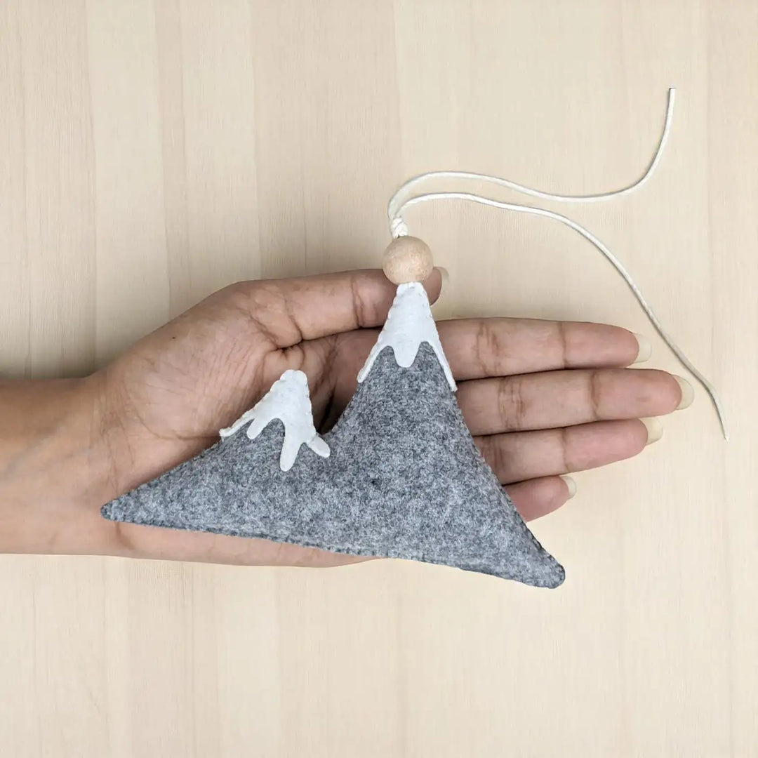Handmade Snow Mountain Felt Hanging For Kids
