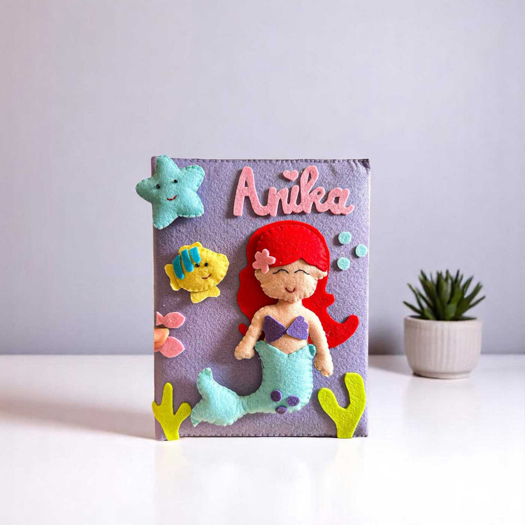 Personalized 3D Mermaid Theme Felt Photo Album For Kids