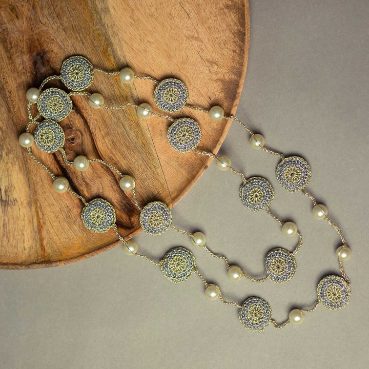 Handmade Crochet Gold Nakshatra Necklace