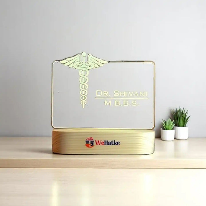 Personalized Engraved Doctor Theme Acrylic Desk Nameplate