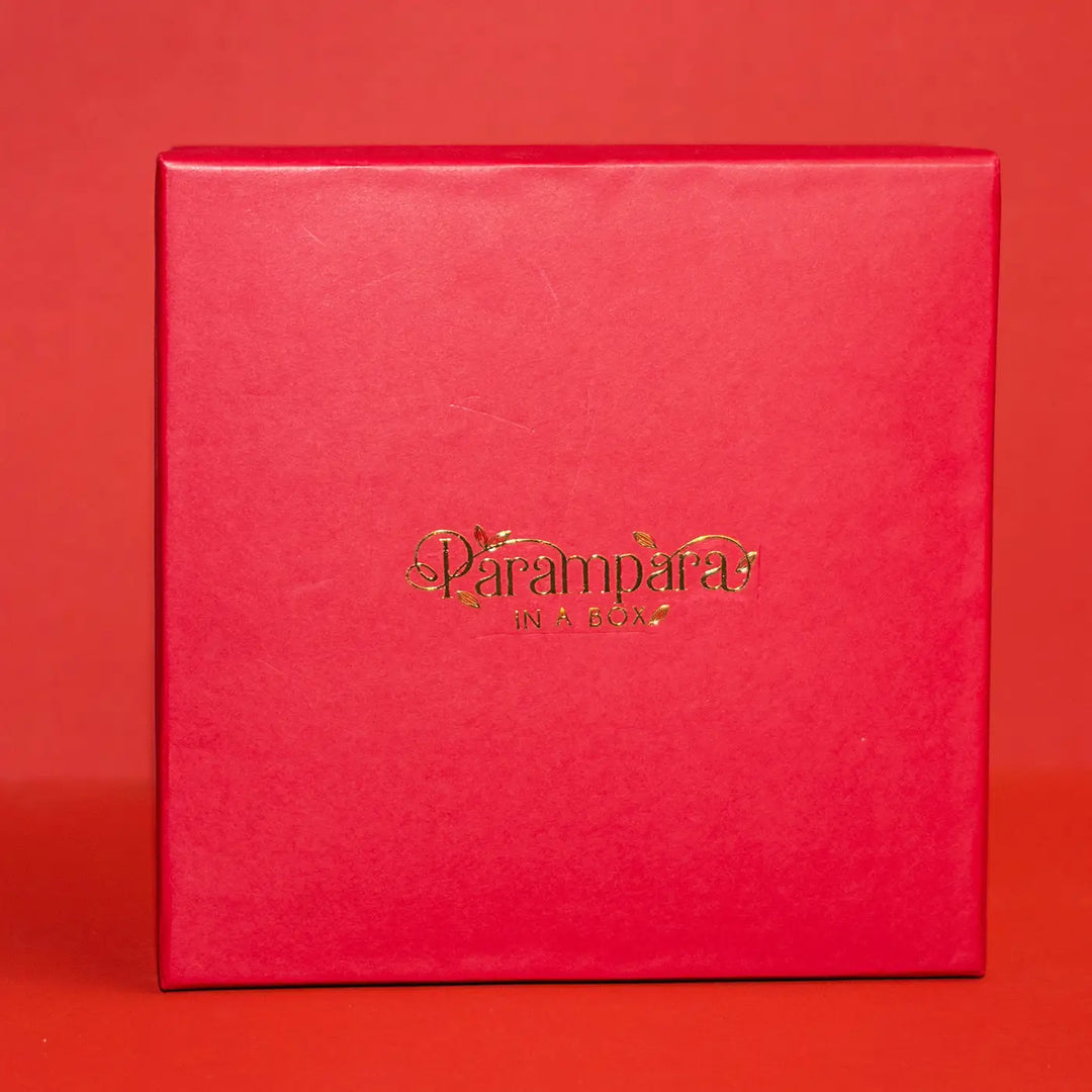 Wellness Diwali Gift Hamper | Includes 1 Ubtan Bath Mix, 1 Hair Oil Herb Mix, 1 Rose Water, 1 Kansa Foot Massager, 1 Urli Diya