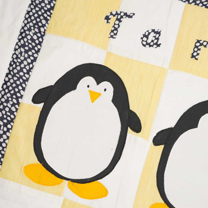 Personalized Penguin Theme Cotton Quilt For Kids