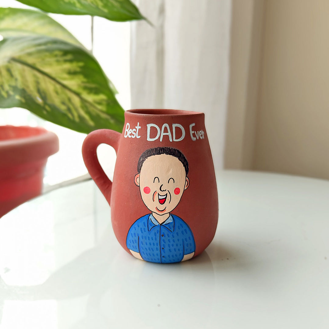 Personalised Terracotta Mugs with Photo Based Caricatures