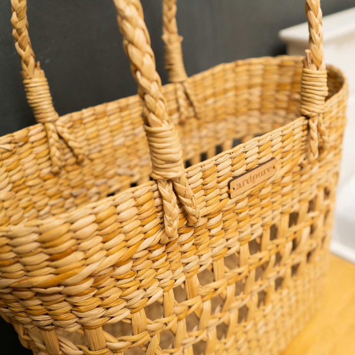 Handmade Water Reed Beach Tote Bag