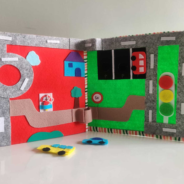 Handmade Vehicles Activity Book Felt Toy