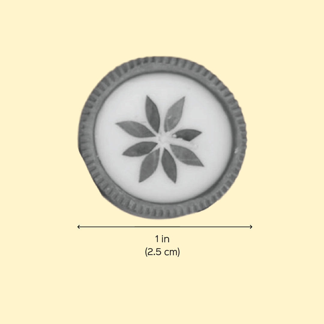 10 Diyas | Mini Handmade Pressed Flower Decorative Terracotta Diya | 5 Boxes, 2 Diyas per Box