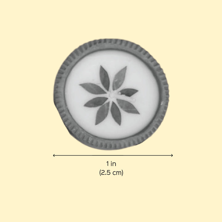 10 Diyas | Mini Handmade Pressed Flower Decorative Terracotta Diya | 5 Boxes, 2 Diyas per Box