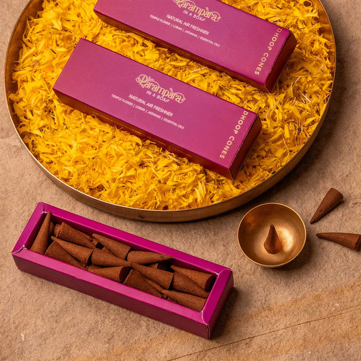 Handmade Aromatic Sambrani / Loban Cone | Set Of 35