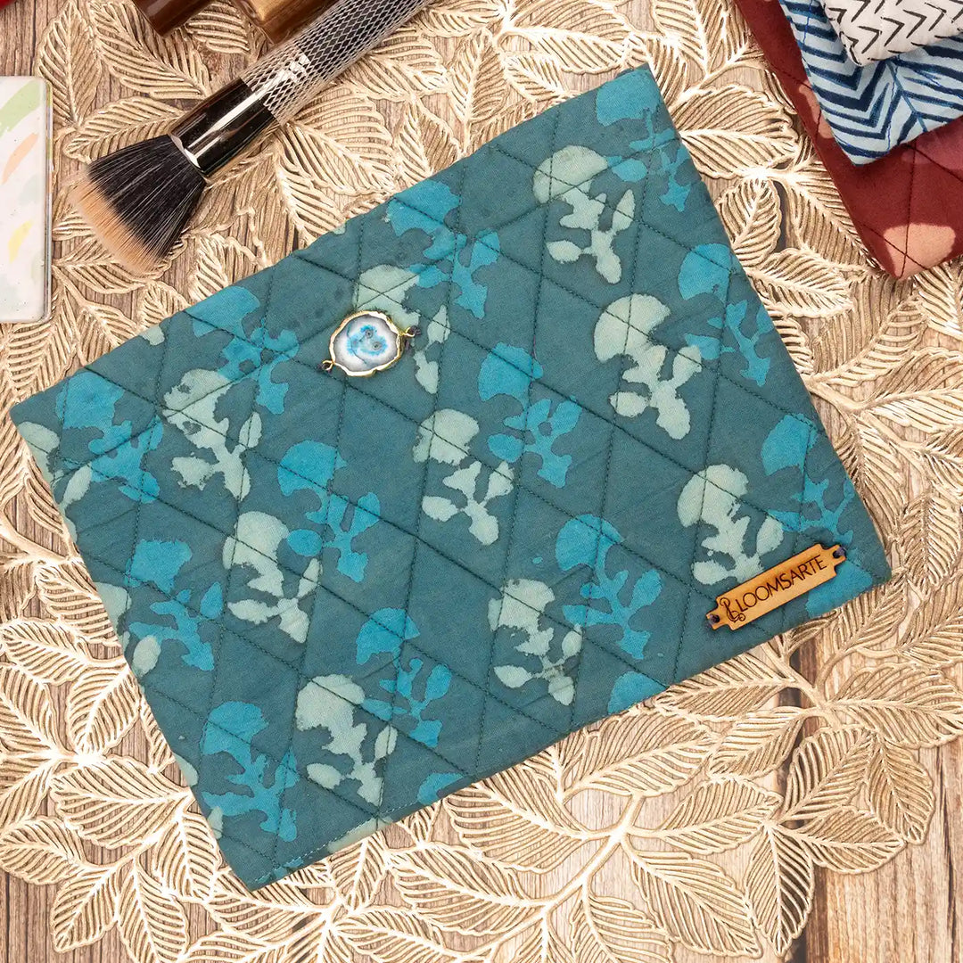 Green Cotton Ecofriendly Travel Pouch Lightweight & Stylish | 9 x 7 inch