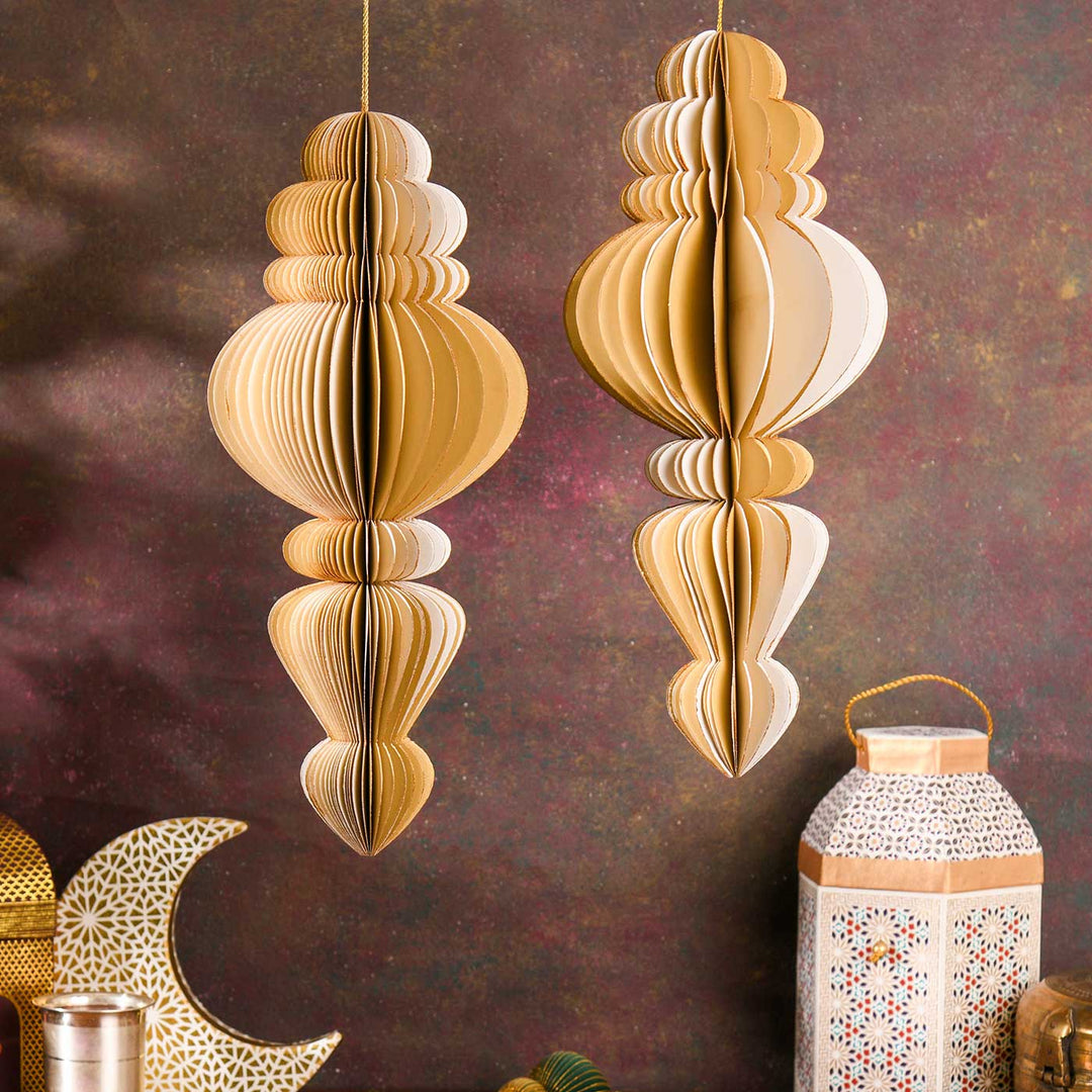 Handmade Eid Ornament Paper Hanging | Set Of 2
