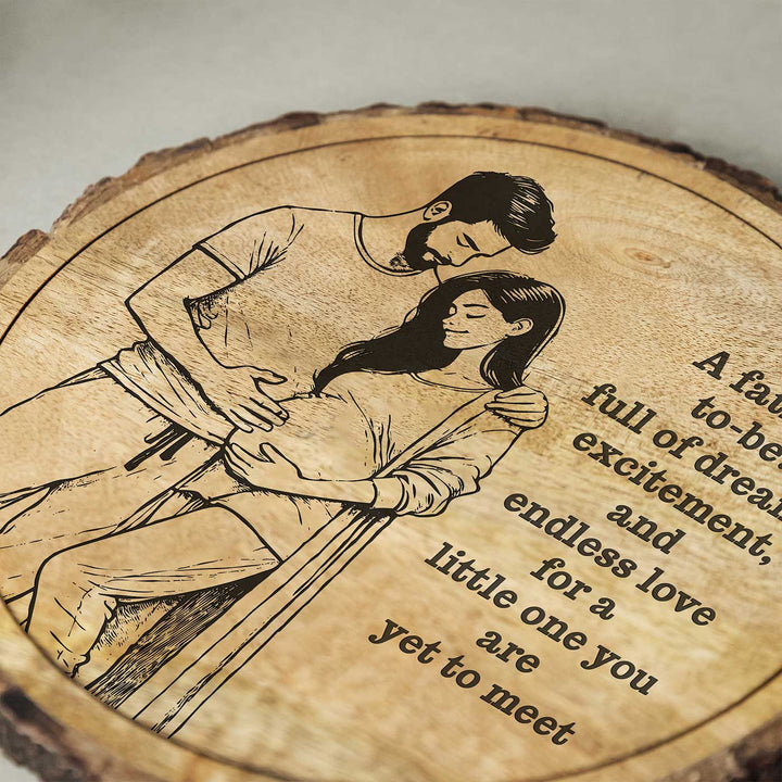 Personalized Hand Carved Engraved Dad To Be Theme Wooden Decorative Plaque
