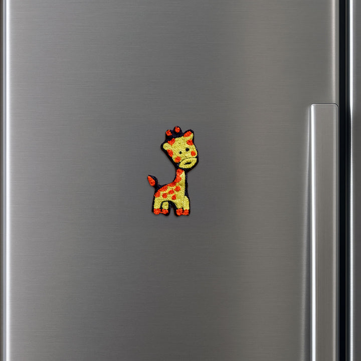 Handmade Reusable Giraffe Theme Pom Pom Felt Kids Rakhi - Magnet on Fridge Door
