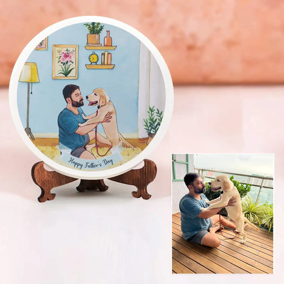 Photo Caricature Name Plate with Stand