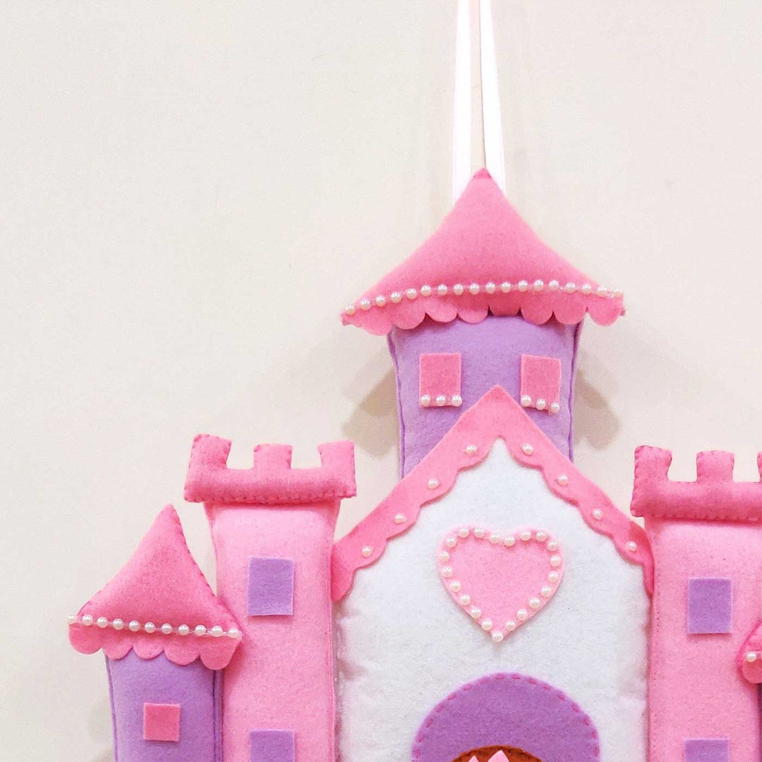 Personalized Handmade Princess & Castle Theme Felt Kids Name Plate