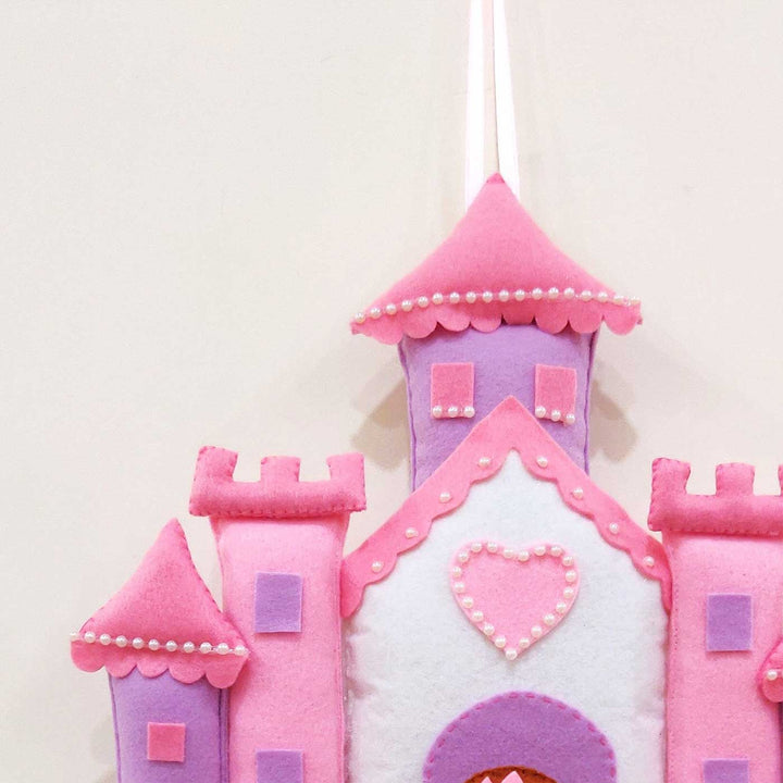 Personalized Handmade Princess & Castle Theme Felt Kids Name Plate