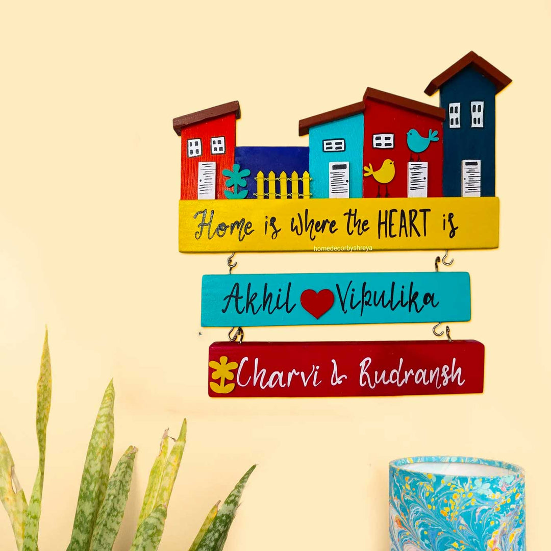 Personalized Hand-Painted Colony Theme Wooden Name Plate