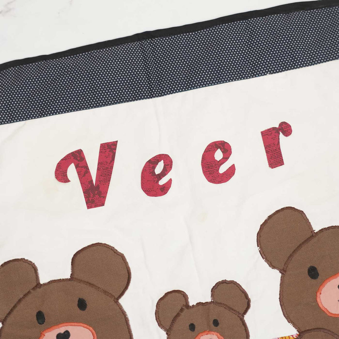 Personalized Bear Family Theme Cotton Quilt For Kids