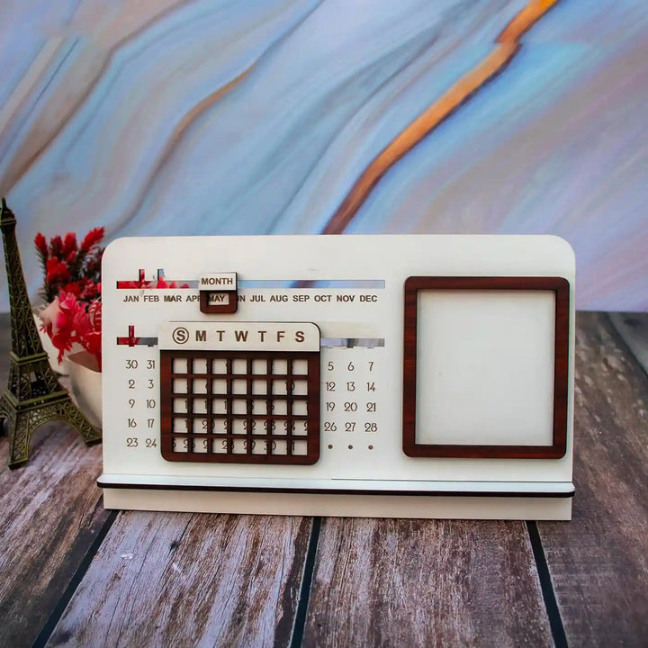 Photo Personalized Calendar Theme Wooden Decorative Plaque