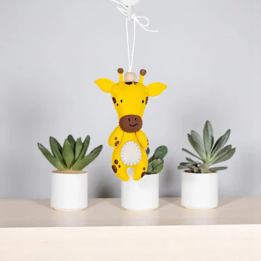 Handmade Giraffe Felt Hanging For Kids