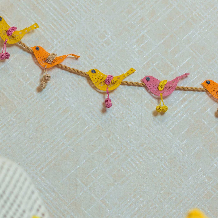 Handmade Crochet Birds Feather Design Bunting