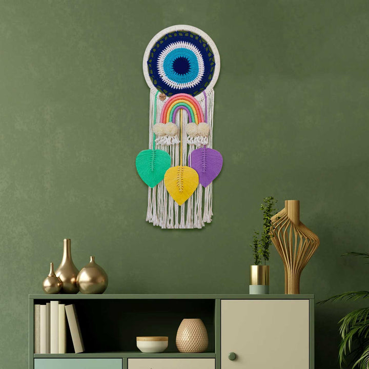 Handmade Macrame Evil Eye Theme Hanging