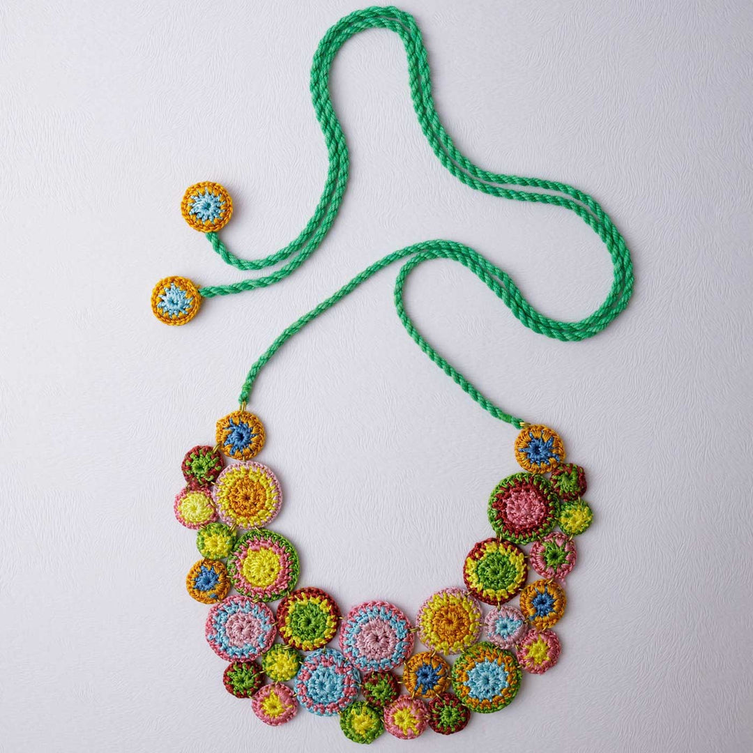 Handmade Crochet Multicolor Kai Necklace