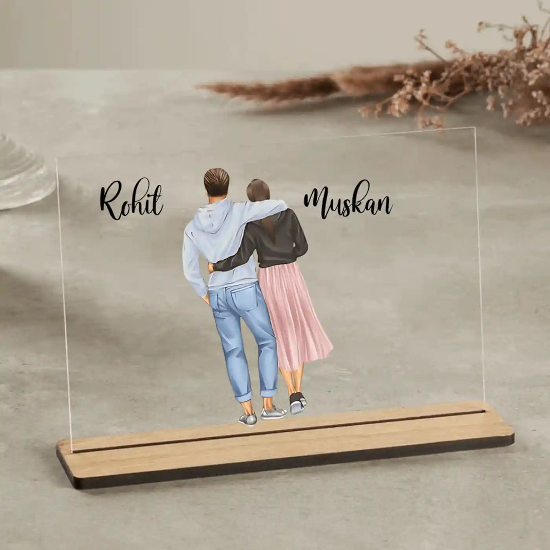 Personalized Printed Couple Theme Acrylic Decorative Plaque