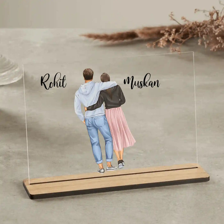 Personalized Printed Couple Theme Acrylic Decorative Plaque