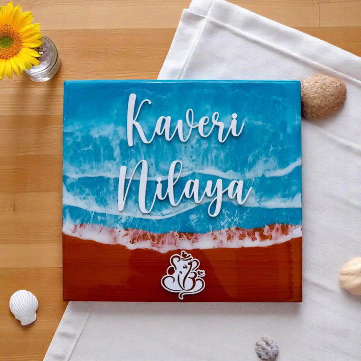 Personalized Beach Theme Resin Name Plate