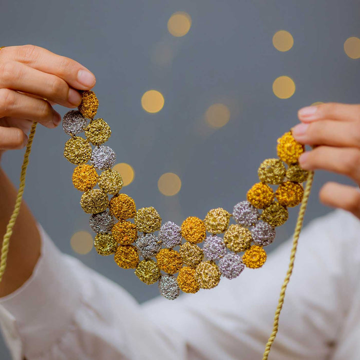 Handmade Crochet Gold Zuri Necklace