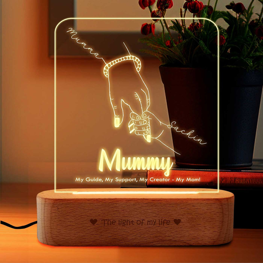 Personalized "Mummy" Engraved Acrylic Lamp For Mothers